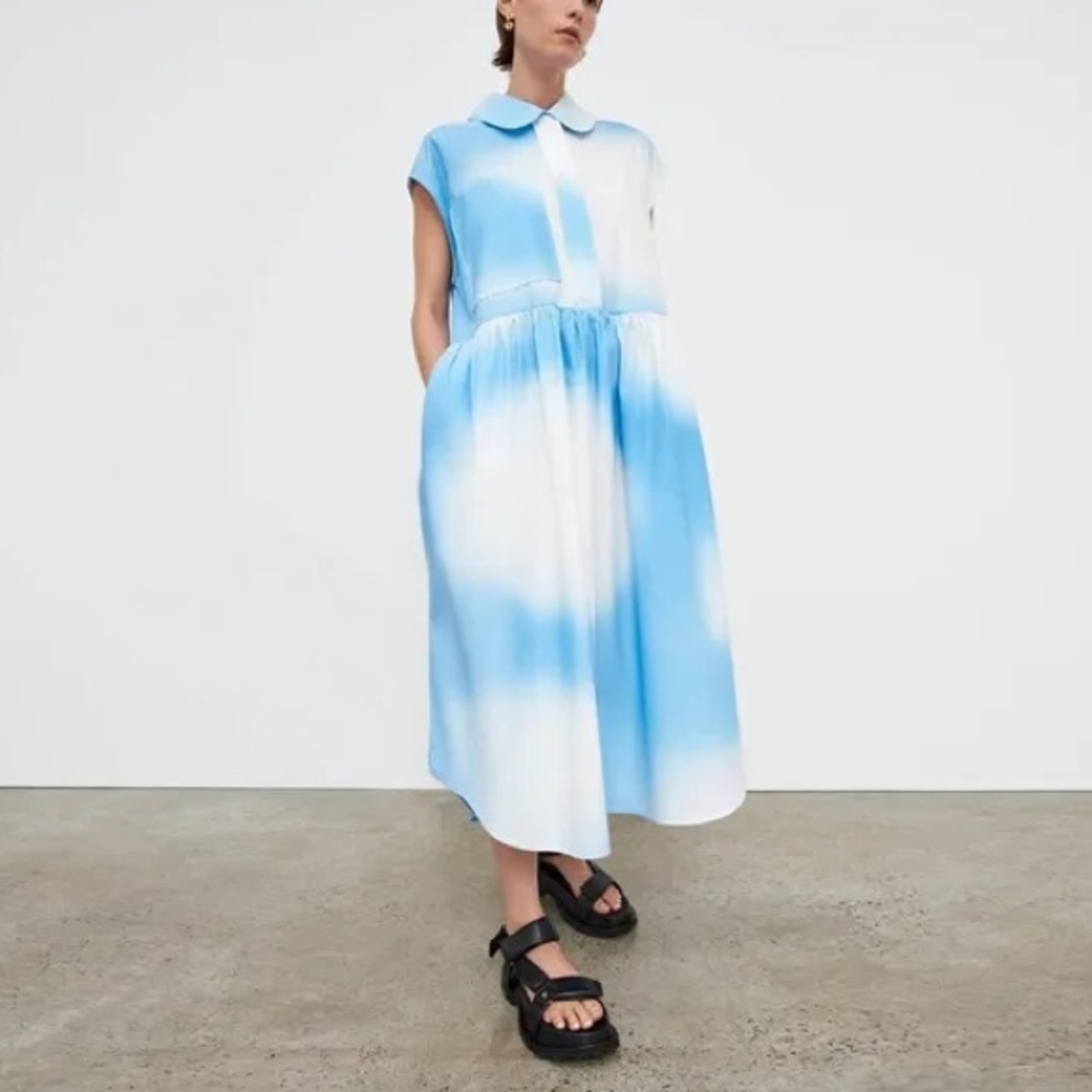 Kowtow Play Dress in Cloud Print